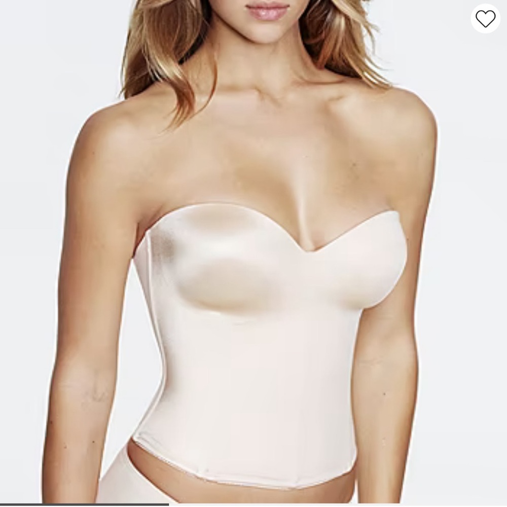 Dominique  Ariel Hidden Underwire Longline Strapless Bra 8541 color;LATTE